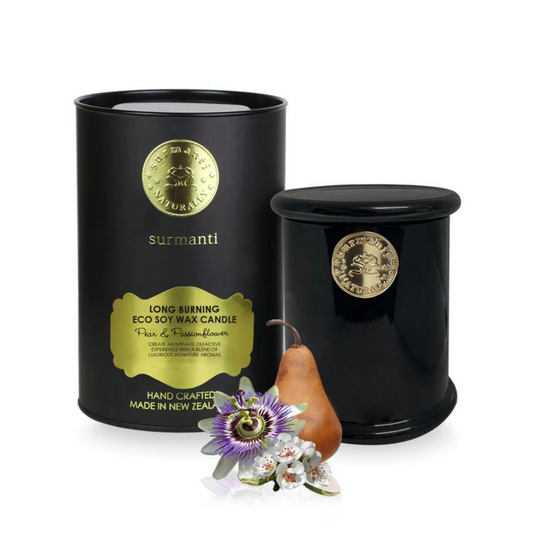 Surmanti Pear and Passionflower Soya Candle - iskinnz