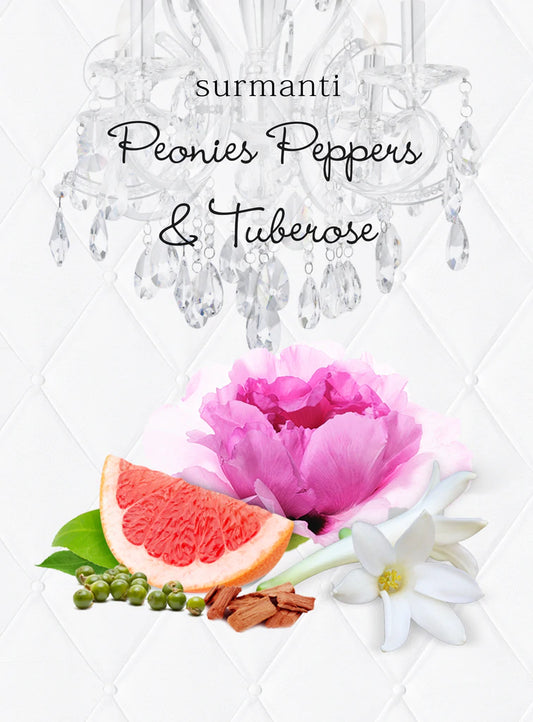 Surmanti Candle Peonies, Peppers & Tuberrose - iskinnz